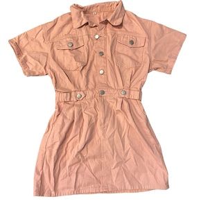 J.ING pink denim dress mini skirt